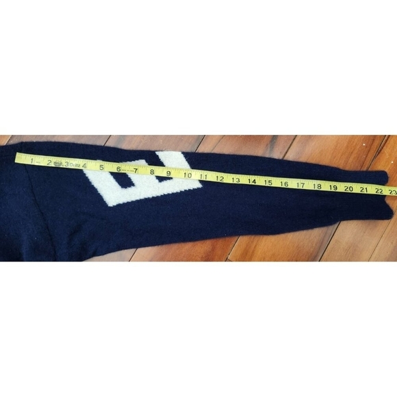 Charter Club 100% Cashmere LOVE Sweater Navy Blue XL Heart Sleeve Pullover Soft - Picture 11 of 12